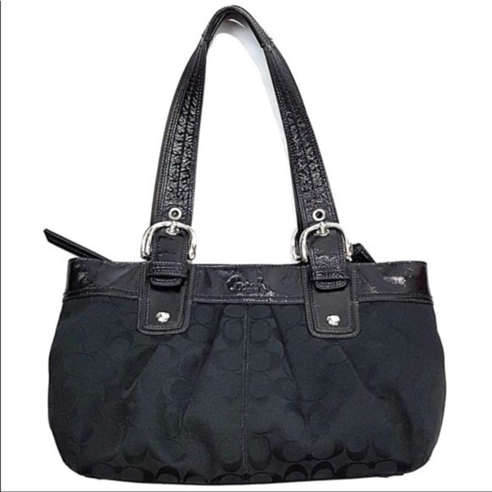 COACH F13743 Pleated Signature Tote Purse/Wallet